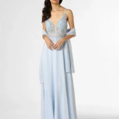 Damen Abendkleid Mit Stola
