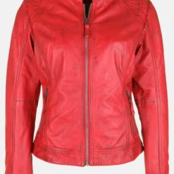 Damen Bikerjacke - Lederjacke "ROSALIE" -Günstiges Marikoo Geschäft Damen Bikerjacke Lederjacke ROSALIE pdstandard bust 506468 0004 bustfront 1
