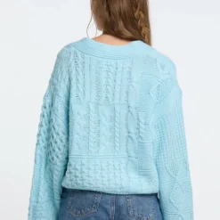 IZIA Damen Cropped Strickjacke -Günstiges Marikoo Geschäft Damen Cropped Strickjacke pdstandard 626675 0004 modelback 1