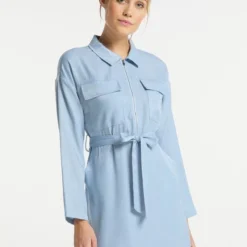 Dreimaster Damen Hemdblusenkleid -Günstiges Marikoo Geschäft Damen Hemdblusenkleid pdstandard 541762 0003 modelfront 2