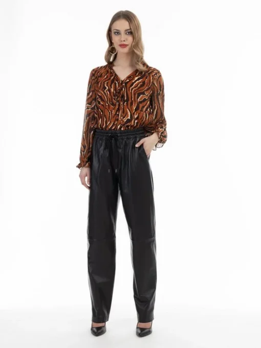 Faina Damen Lederhose -Günstiges Marikoo Geschäft Damen Lederhose pdstandard 658024 0002 modelfront 1