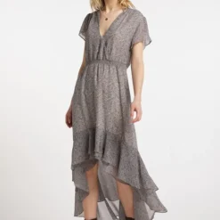 Dreimaster Damen Maxikleid Mit Allover-Print