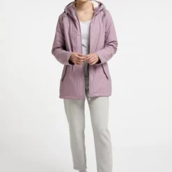 MyMO Damen Regenjacke Mit Webpelzfutter