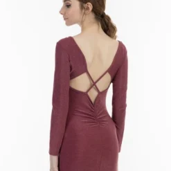 MyMO Damen Strick Langarmkleid Mini -Günstiges Marikoo Geschäft Damen Strick Langarmkleid mini pdstandard 658470 0002 modelback 1