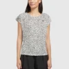Khujo Damen T-Shirt - TALAJA2 GEPARD AOP -Günstiges Marikoo Geschäft Damen T Shirt TALAJA2 GEPARD AOP pdstandard 624974 0001 modelfront 1