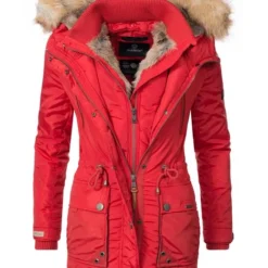 Marikoo Damen Wintermantel - Grinsekatze